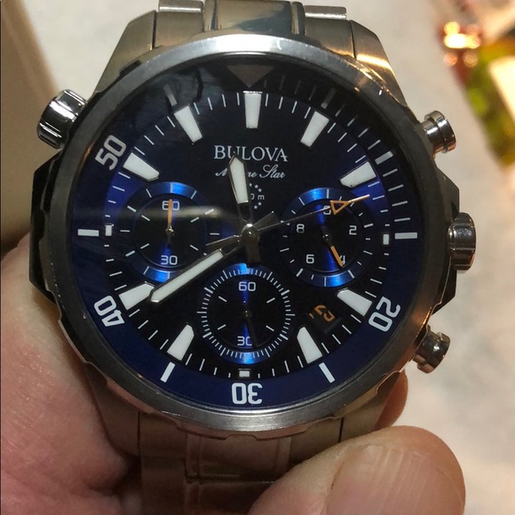 Bulova Marine Star Chronograph Watch w/Blue Dial - Picture 12 of 12